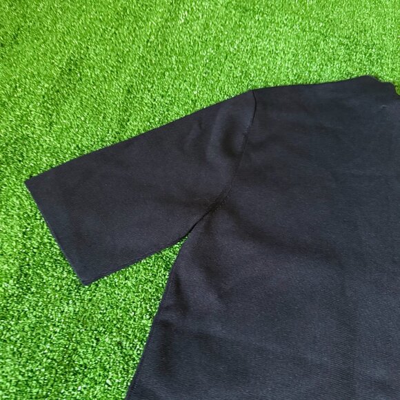 Ann Taylor Rhinestone Embellished Mock Neck Sweater T-Shirt Size M Navy Blue Sky - Picture 12 of 13